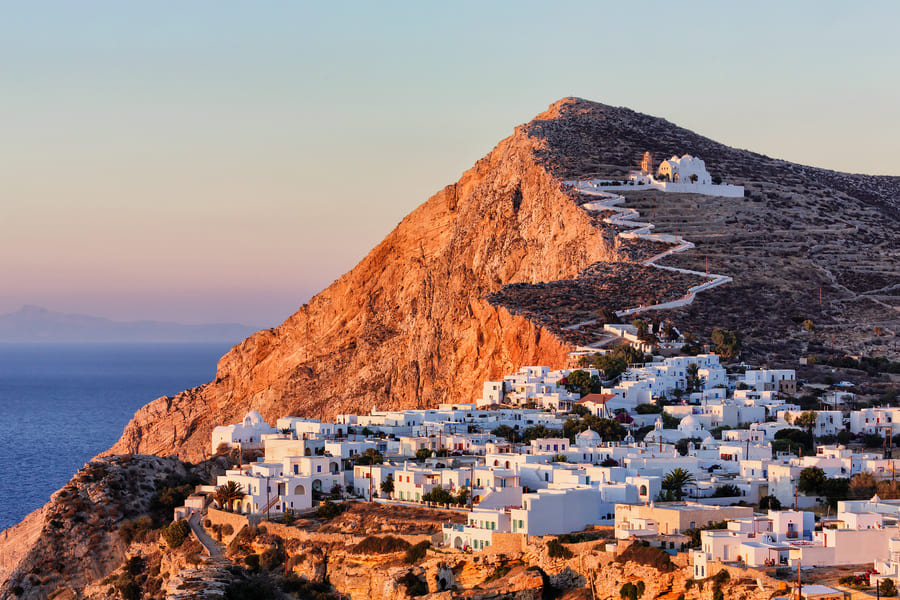 Coucher de soleil sur folegandros