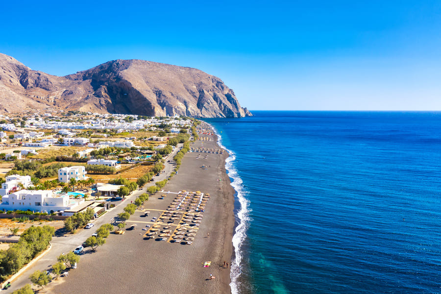 Plage Perissa - Santorin