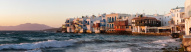 Front de mer à Mykonos, appelé la "Petite Venice"