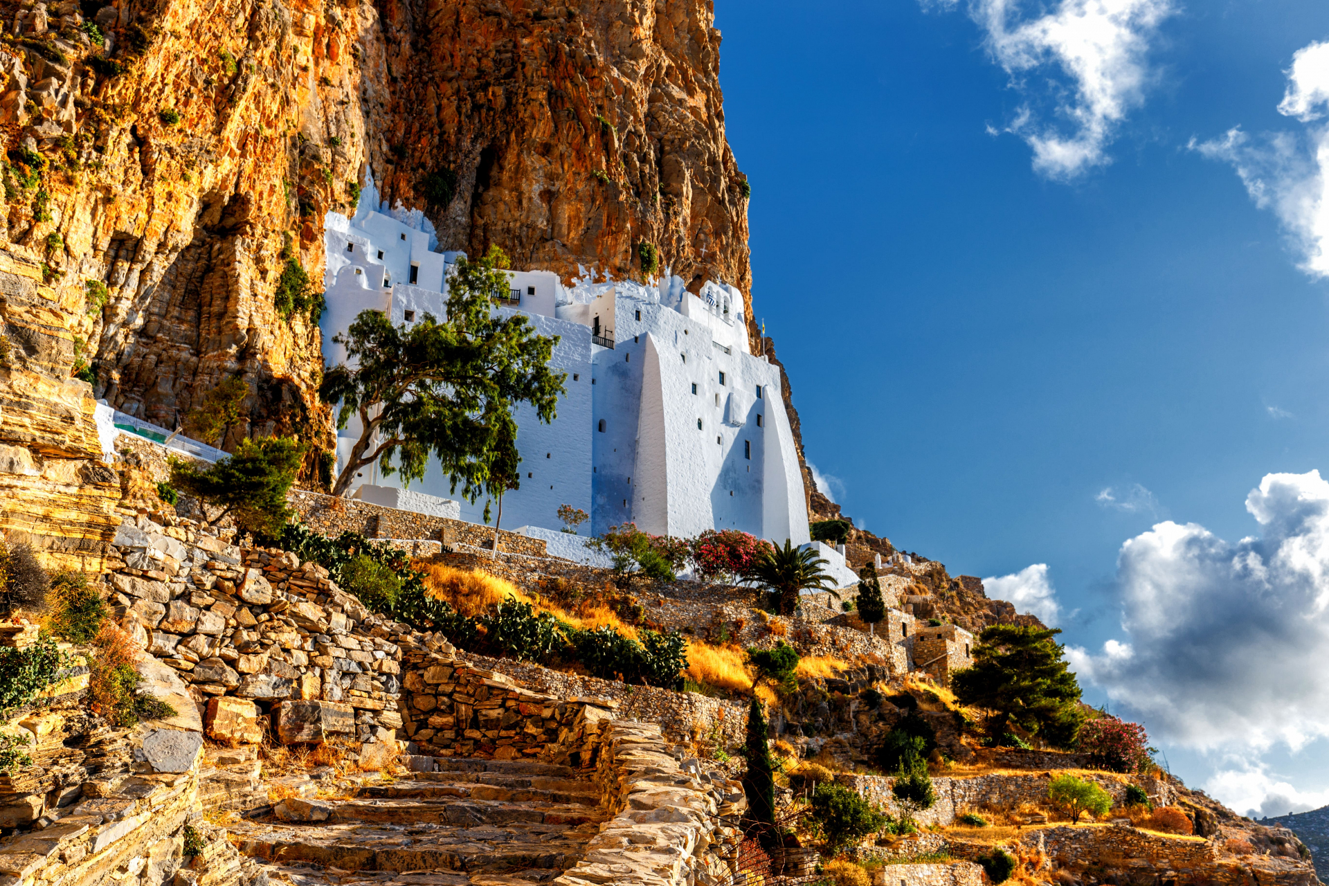 Monastère de hozoviotissa à Amorgos en Grèce