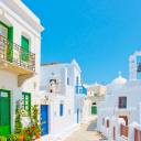 Rue à Amorgos en Grèce